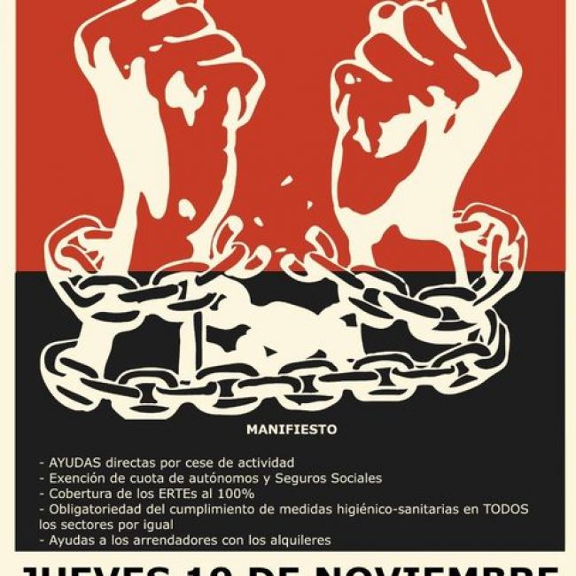 Manifestación del sector de la hostelería en Valladolid