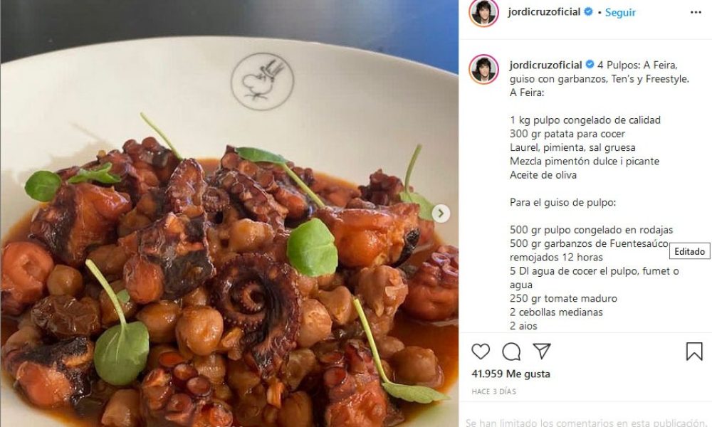 Garbanzos de Fuentesaúco por el chef Jordi Cruz