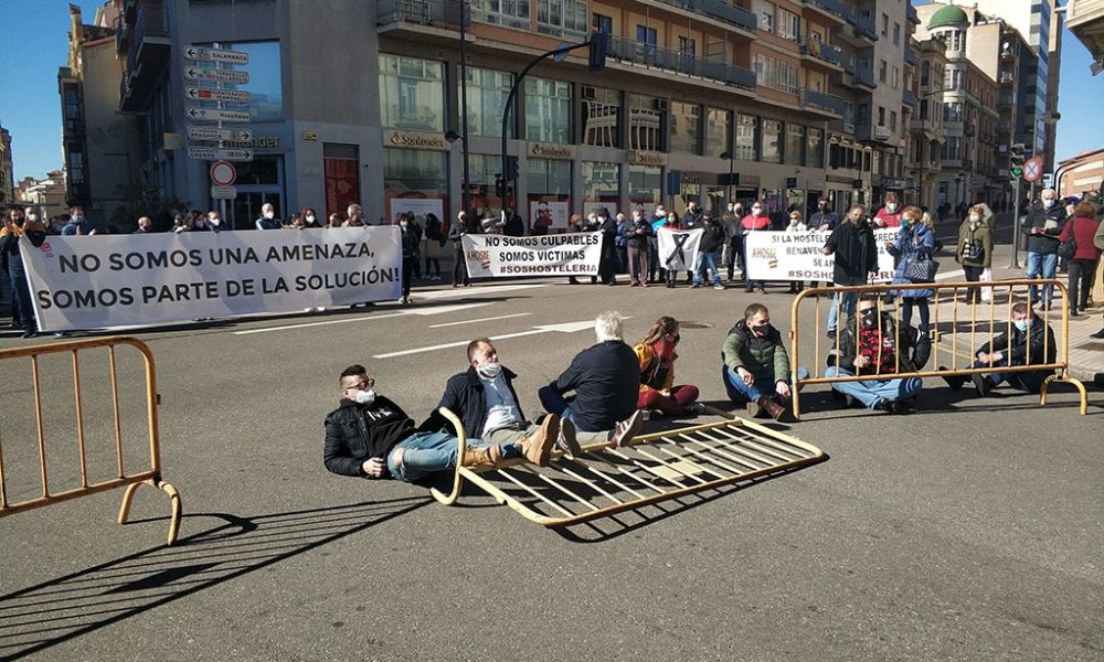 Manifestación de la hostelería zamorana