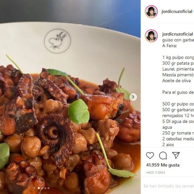 Garbanzos de Fuentesaúco por el chef Jordi Cruz.